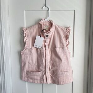 seventy + mochi Pink and White Vest